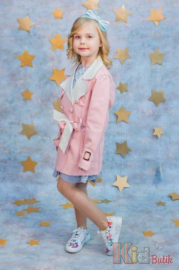 Купить Плащ для девочки светло-розового цвета из экокожи Zarv Kids И16-88Рз З на КидБутик Плащ для девочки светло-розового цвета из экокожи Zarv Kids И16-88Рз З