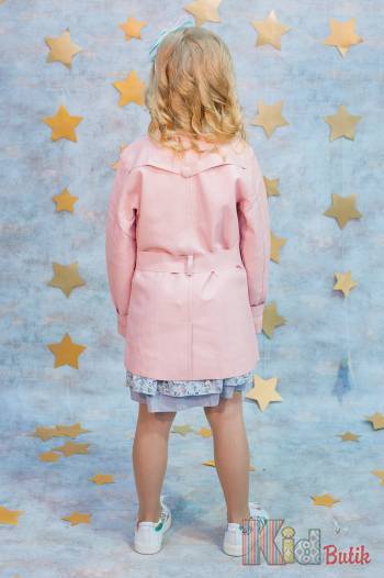 Купить Плащ для девочки светло-розового цвета из экокожи Zarv Kids И16-88Рз З на КидБутик Плащ для девочки светло-розового цвета из экокожи Zarv Kids И16-88Рз З