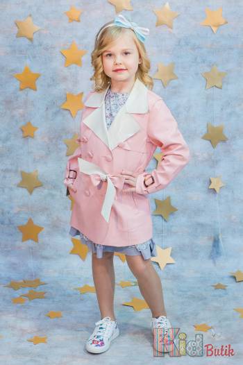 Купить Плащ для девочки светло-розового цвета из экокожи Zarv Kids И16-88Рз З на КидБутик Плащ для девочки светло-розового цвета из экокожи Zarv Kids И16-88Рз З