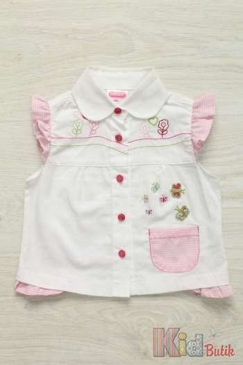 Купить Блуза с яркими пуговками для девочки Wenice W4145(BB23695) в на КидБутик Блуза с яркими пуговками для девочки Wenice W4145(BB23695) в