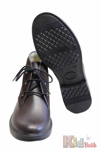 Купить Ботинки тёмно-коричневого цвета в стиле "chukka boots" Bartek 16-97353/P6 на КидБутик Ботинки тёмно-коричневого цвета в стиле "chukka boots" Bartek 16-97353/P6
