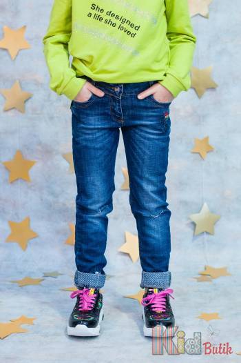 Купити Джинси скіні для дівчинки з модними рваними колінками A-yugi Jeans Т17-22(6434) л на КідБутік Джинси скіні для дівчинки з модними рваними колінками A-yugi Jeans Т17-22(6434) л