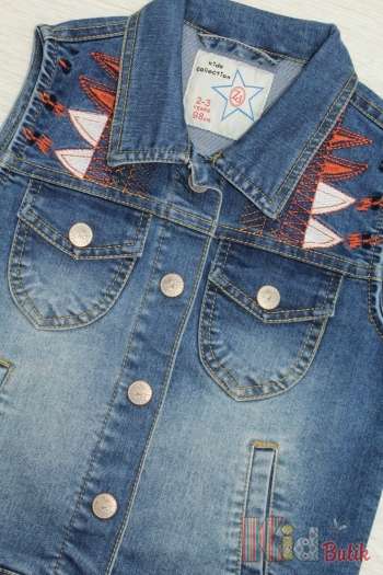 Купить Жилетка джинсовая для девочки Kids И17-99 (8131) на КидБутик Жилетка джинсовая для девочки Kids И17-99 (8131)