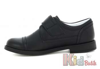 Купить Туфли чёрные для мальчика на одну липучку Bartek 17-28634/SZ-N2 на КидБутик Туфли чёрные для мальчика на одну липучку Bartek 17-28634/SZ-N2