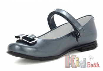 Купить Туфли лаковые серого цвета для девочки Bartek 18-28554/SZ/L5 на КидБутик Туфли лаковые серого цвета для девочки Bartek 18-28554/SZ/L5