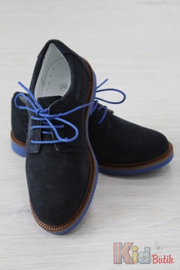 Купить Туфли тёмно-синие с контрастной подошвой Bartek 18-28517/SZ/W28 на КидБутик Туфли тёмно-синие с контрастной подошвой Bartek 18-28517/SZ/W28