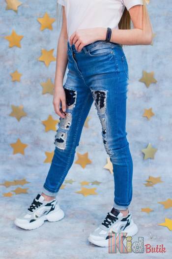 Купити Джинси скіні для дівчинки з улюбленими паєтками A-yugi Jeans Аю18-36(9074) на КідБутік Джинси скіні для дівчинки з улюбленими паєтками A-yugi Jeans Аю18-36(9074)