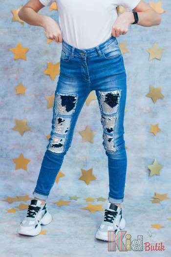 Купити Джинси скіні для дівчинки з улюбленими паєтками A-yugi Jeans Аю18-36(9074) на КідБутік Джинси скіні для дівчинки з улюбленими паєтками A-yugi Jeans Аю18-36(9074)