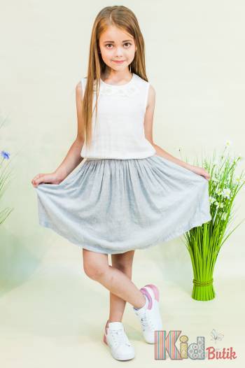 Купить Платье светлое для девочки. NK Unsea НК18-81(79021) на КидБутик Платье светлое для девочки. NK Unsea НК18-81(79021)