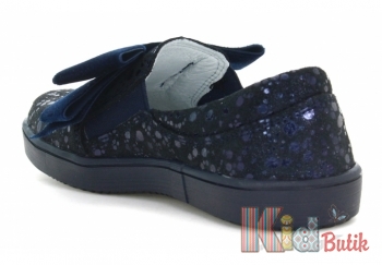 Купить Слипоны с бантом синего цвета Bartek 18-48384/SZ/AOS на КидБутик Слипоны с бантом синего цвета Bartek 18-48384/SZ/AOS