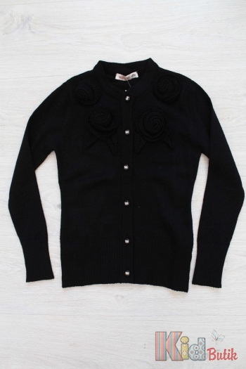 Купить Кофта черная вязаная no collar в школу Badi junior BJ18-28(5860) на КидБутик Кофта черная вязаная no collar в школу Badi junior BJ18-28(5860)