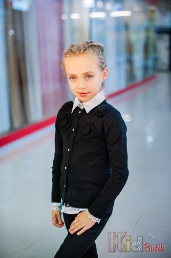 Купить Кофта черная вязаная no collar в школу Badi junior BJ18-28(5860) на КидБутик Кофта черная вязаная no collar в школу Badi junior BJ18-28(5860)