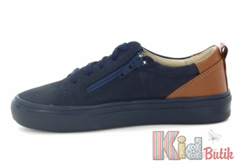 Купить Туфли темно-синего цвета с кричневой вставкой Bartek 18-45020/SZ/270 на КидБутик Туфли темно-синего цвета с кричневой вставкой Bartek 18-45020/SZ/270