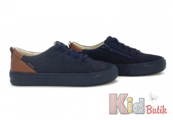 Купить Туфли темно-синего цвета с кричневой вставкой Bartek 18-45020/SZ/270 на КидБутик Туфли темно-синего цвета с кричневой вставкой Bartek 18-45020/SZ/270