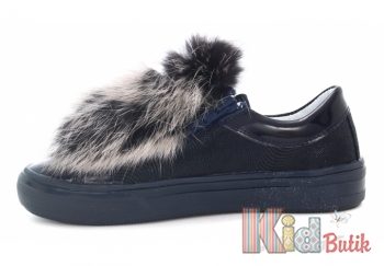Купити Слiпони темно-синього кольору з хутром Bartek 18-48697/SZ/1RCX на КідБутік Слiпони темно-синього кольору з хутром Bartek 18-48697/SZ/1RCX
