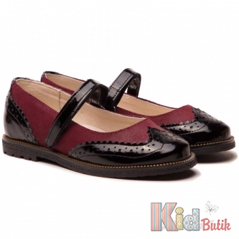 Купить Туфельки с лаковыми вставками для девочек Bartek 18-45637/SZ/L9 на КидБутик Туфельки с лаковыми вставками для девочек Bartek 18-45637/SZ/L9