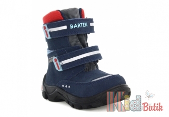 Купить Ботинки зимние комбинированные с яркими элементами Bartek 18-41474/SBO на КидБутик Ботинки зимние комбинированные с яркими элементами Bartek 18-41474/SBO