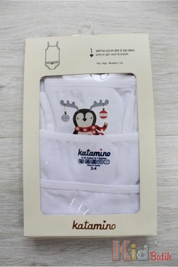 Купить Комплект майка и трусики "Christmas" для девочки 1-2 года Katamino К12842 на КидБутик Комплект майка и трусики "Christmas" для девочки 1-2 года Katamino К12842