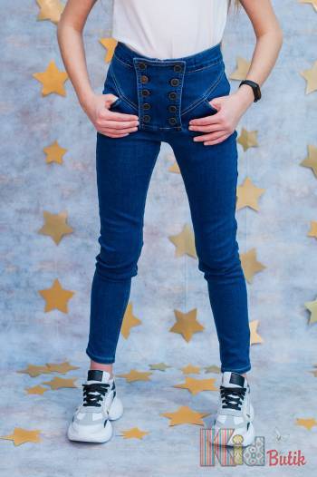 Купить Джинсы скини с двумя рядами пуговиц вместо молнии A-yugi Jeans Аю19-5(9112 на КидБутик Джинсы скини с двумя рядами пуговиц вместо молнии A-yugi Jeans Аю19-5(9112