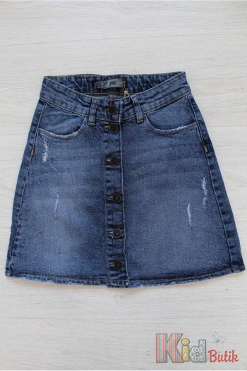 Купить Юбка джинсовая синяя на пуговицах A-yugi Jeans Аю19-4(9113) на КидБутик Юбка джинсовая синяя на пуговицах A-yugi Jeans Аю19-4(9113)