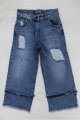Купити Джинси кюлоти сині рвані широкі A-yugi Jeans Аю19-2(9115) на КідБутік Джинси кюлоти сині рвані широкі A-yugi Jeans Аю19-2(9115) - фото 5