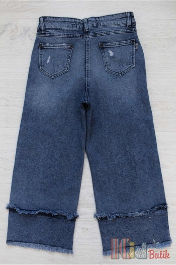 Купити Джинси кюлоти сині рвані широкі A-yugi Jeans Аю19-2(9115) на КідБутік Джинси кюлоти сині рвані широкі A-yugi Jeans Аю19-2(9115)