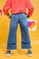 Купити Джинси кюлоти сині рвані широкі A-yugi Jeans Аю19-2(9115) на КідБутік Джинси кюлоти сині рвані широкі A-yugi Jeans Аю19-2(9115) - фото 2