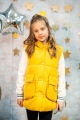 Купити Жилетка жовтого кольору з подовженою спинкою Lovetti И19-12 на КідБутік Жилетка жовтого кольору з подовженою спинкою Lovetti И19-12