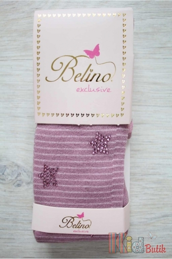 Купити Колготки із зірочками з страз для дівчинки Belino К-234 на КідБутік Колготки із зірочками з страз для дівчинки Belino К-234