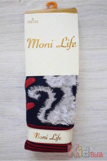 Купить Колготки темные с пушистыми котиками для девочки Moni Life 2056 на КидБутик Колготки темные с пушистыми котиками для девочки Moni Life 2056