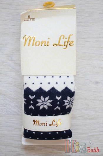 Купить Колготки со снежинками и горохами для девочки Moni Life 2056снеж на КидБутик Колготки со снежинками и горохами для девочки Moni Life 2056снеж