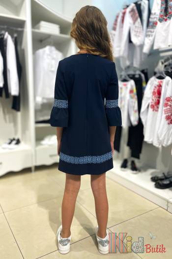 Купити Сукня темно-синього кольору для дівчинки Sly S19-9(208/S) на КідБутік Сукня темно-синього кольору для дівчинки Sly S19-9(208/S)