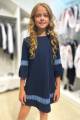 Купити Сукня темно-синього кольору для дівчинки Knittex S19-9(208/S) на КідБутік Сукня темно-синього кольору для дівчинки Knittex S19-9(208/S)