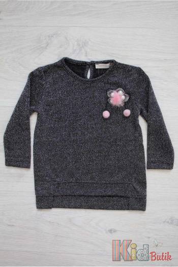 Купити Кофтинка срібляста з чорним "Pink Flower" NK Unsea НК19-118(31237) на КідБутік Кофтинка срібляста з чорним "Pink Flower" NK Unsea НК19-118(31237)