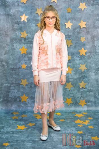 Купить Юбка розового цвета с бабочками и цветами Little Star Т19-150Рз(1341) на КидБутик Юбка розового цвета с бабочками и цветами Little Star Т19-150Рз(1341)