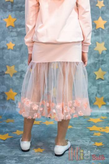 Купить Юбка розового цвета с бабочками и цветами Little Star Т19-150Рз(1341) на КидБутик Юбка розового цвета с бабочками и цветами Little Star Т19-150Рз(1341)
