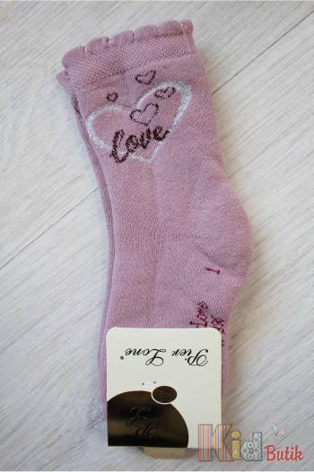 Купити Шкарпетки махрові високі для дівчинки з сердечком "Love" Pier Lone Н-996 на КідБутік Шкарпетки махрові високі для дівчинки з сердечком "Love" Pier Lone Н-996