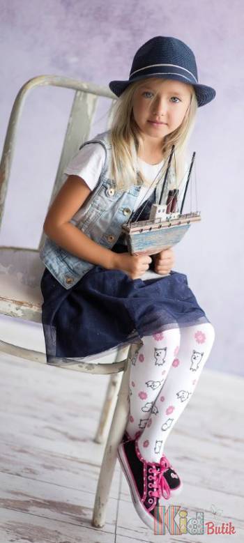 Купить Колготки для девочки Little Knittex DR1824w на КидБутик Колготки для девочки Little Knittex DR1824w