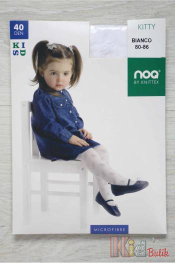 Купити Колготи для дівчинки Kitty 40den білі Knittex DR1420 на КідБутік Колготи для дівчинки Kitty 40den білі Knittex DR1420
