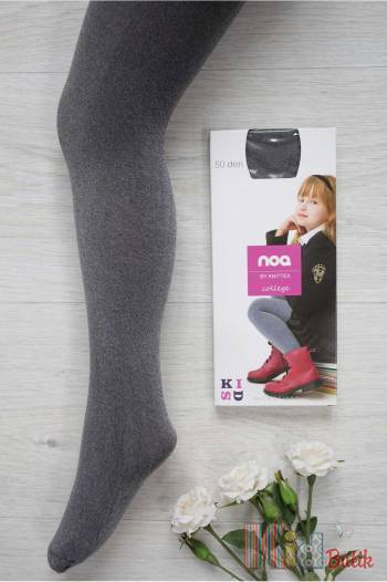 Купити Колготи для дівчинки College 50den, темно-сірі Knittex DR1502чор на КідБутік Колготи для дівчинки College 50den, темно-сірі Knittex DR1502чор