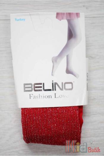 Купити Колготки для дівччинки капронові однотонні з люрексом червоні Belino С-21чер на КідБутік Колготки для дівччинки капронові однотонні з люрексом червоні Belino С-21чер