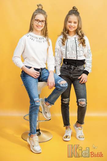 Купити Джинси скіні з прорізами на колінах A-yugi Jeans Аю20-1Сн(9185) на КідБутік Джинси скіні з прорізами на колінах A-yugi Jeans Аю20-1Сн(9185)