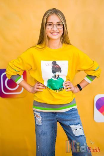 Купить Свитшот яркого желтого цвета Funnybear И20-71Жт(012) на КидБутик Свитшот яркого желтого цвета Funnybear И20-71Жт(012)