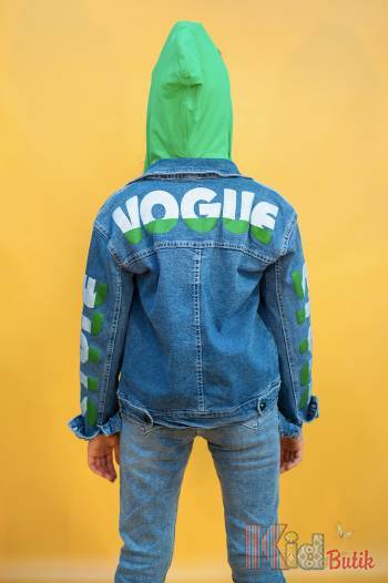 Купить Джинсовая куртка для девочки A-yugi Jeans Аю20-38Зл(17093) на КидБутик Джинсовая куртка для девочки A-yugi Jeans Аю20-38Зл(17093)