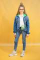 Купить Джинсовая куртка для девочки A-yugi Jeans Аю20-38Зл(17093) на КидБутик Джинсовая куртка для девочки A-yugi Jeans Аю20-38Зл(17093) - фото 3
