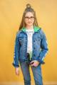 Купить Джинсовая куртка для девочки A-yugi Jeans Аю20-38Зл(17093) на КидБутик Джинсовая куртка для девочки A-yugi Jeans Аю20-38Зл(17093) - фото