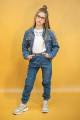 Купить Куртка джинсовая в лепардовый принт A-yugi Jeans Аю20-43(17096) на КидБутик Куртка джинсовая в лепардовый принт A-yugi Jeans Аю20-43(17096) - фото 4