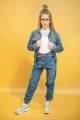 Купить Куртка джинсовая в лепардовый принт A-yugi Jeans Аю20-43(17096) на КидБутик Куртка джинсовая в лепардовый принт A-yugi Jeans Аю20-43(17096) - фото 5