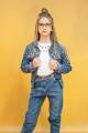 Купить Куртка джинсовая в лепардовый принт A-yugi Jeans Аю20-43(17096) на КидБутик Куртка джинсовая в лепардовый принт A-yugi Jeans Аю20-43(17096) - фото 3