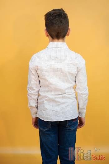 Купить Рубашка в принт для мальчика A-yugi Jeans Аю20-8Бл на КидБутик Рубашка в принт для мальчика A-yugi Jeans Аю20-8Бл